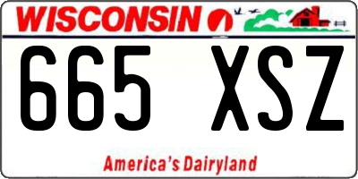 WI license plate 665XSZ