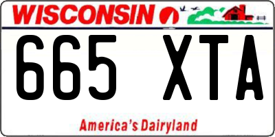 WI license plate 665XTA