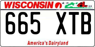 WI license plate 665XTB