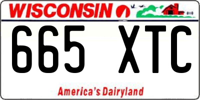 WI license plate 665XTC