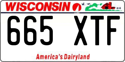 WI license plate 665XTF