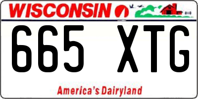WI license plate 665XTG