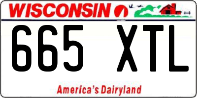 WI license plate 665XTL