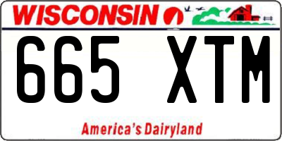 WI license plate 665XTM