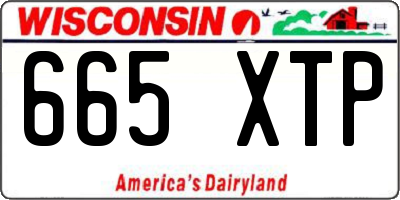 WI license plate 665XTP