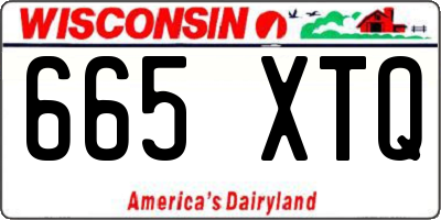 WI license plate 665XTQ