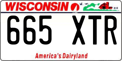 WI license plate 665XTR