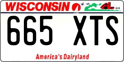 WI license plate 665XTS