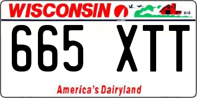 WI license plate 665XTT