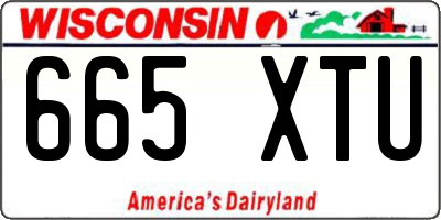WI license plate 665XTU