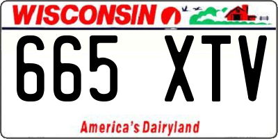 WI license plate 665XTV