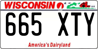 WI license plate 665XTY