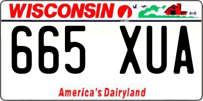 WI license plate 665XUA