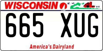 WI license plate 665XUG