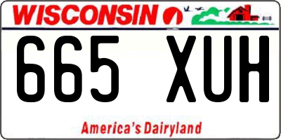 WI license plate 665XUH