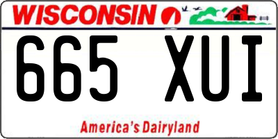 WI license plate 665XUI