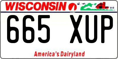 WI license plate 665XUP