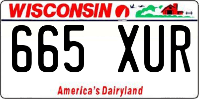 WI license plate 665XUR