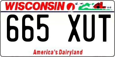 WI license plate 665XUT