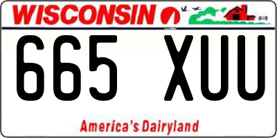 WI license plate 665XUU