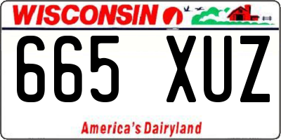 WI license plate 665XUZ