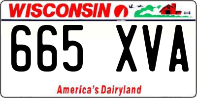 WI license plate 665XVA