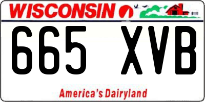 WI license plate 665XVB