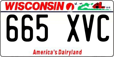 WI license plate 665XVC