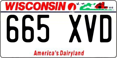 WI license plate 665XVD