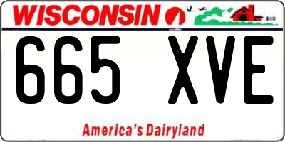 WI license plate 665XVE