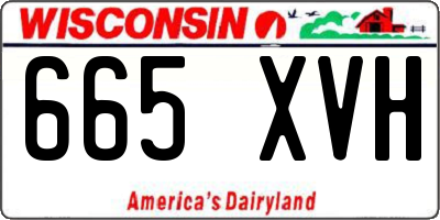 WI license plate 665XVH
