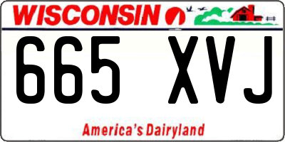 WI license plate 665XVJ