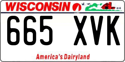 WI license plate 665XVK