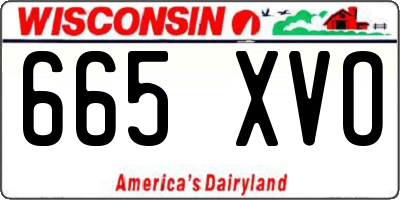 WI license plate 665XVO
