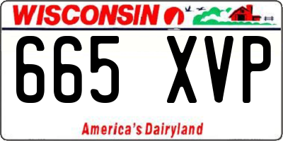 WI license plate 665XVP
