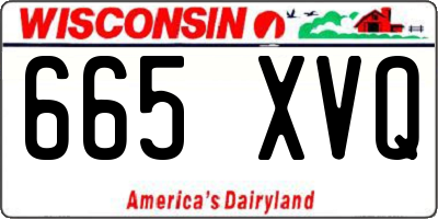 WI license plate 665XVQ