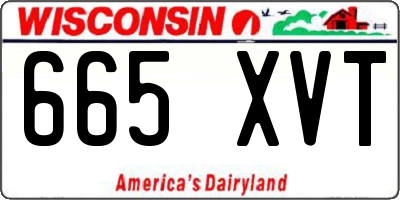 WI license plate 665XVT
