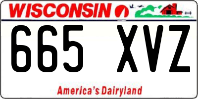 WI license plate 665XVZ