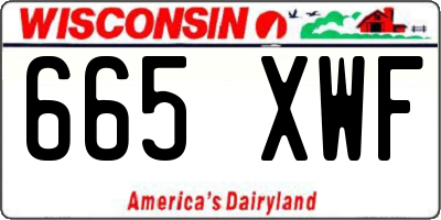 WI license plate 665XWF