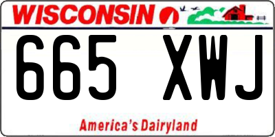WI license plate 665XWJ