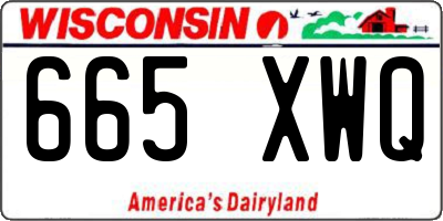 WI license plate 665XWQ