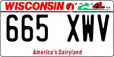 WI license plate 665XWV
