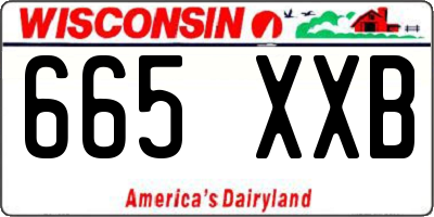 WI license plate 665XXB