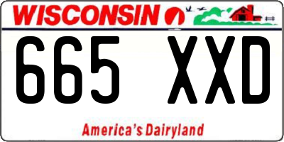 WI license plate 665XXD
