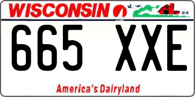 WI license plate 665XXE
