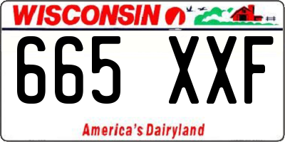 WI license plate 665XXF