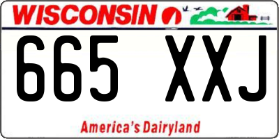 WI license plate 665XXJ