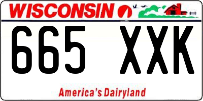 WI license plate 665XXK