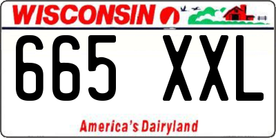 WI license plate 665XXL
