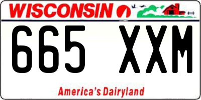 WI license plate 665XXM